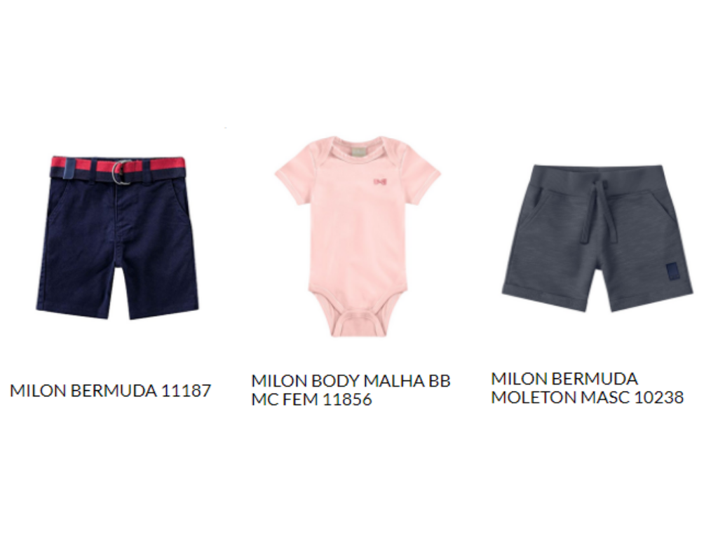 Peças Milon Roupa Infantil na Se-An Junior.